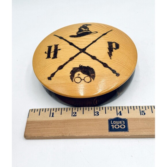 Set of 2 Different Harry Potter Wooden Wood Trinket Boxes with Lids Wood Box - Picture 7 of 9